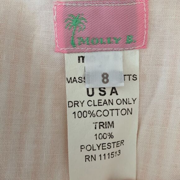 Mollie B Tote & Matching Skirt Set – Pink Orange Seersucker with Ribbon - Picture 7 of 12